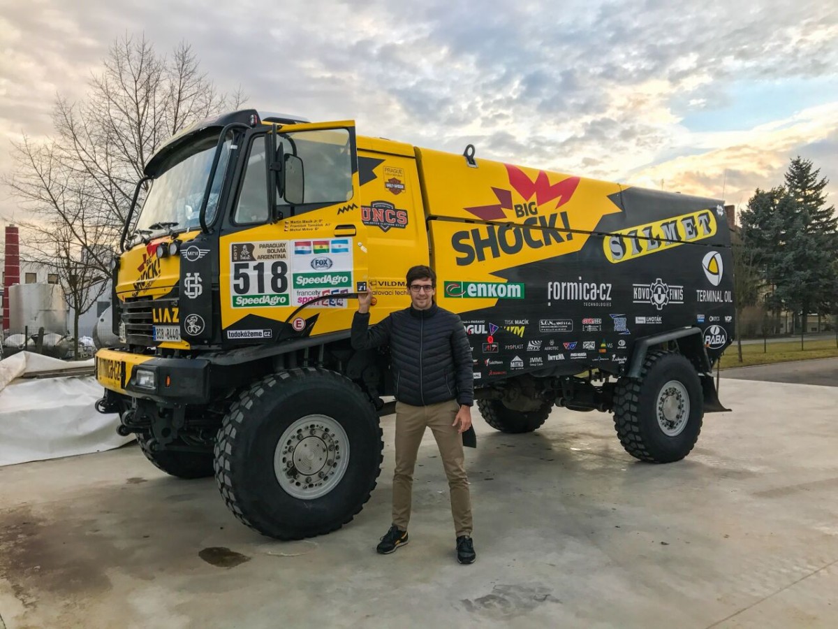 Franta, Liaz Martina Macíka se v pořádku vrátil z Buenos Aires do Sedlčan. Doprovodné vozy dopadly hůř / Foto zdroj: Big Shock Racing