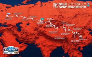 Mapa Silk Way Rally 2017 / Foto zdroj: InstaForex Loprais Team 