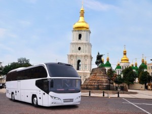 Soutěž písní Eurovize 2017: Pódium připravené pro NEOPLAN Cityliner / Foto zdroj: MAN Truck & Bus Czech Republic s.r.o.